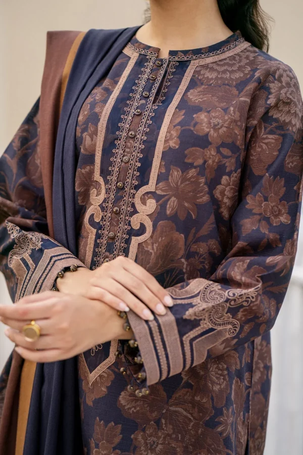 SERA X BAROQUE KHADDAR PRINTED TY-507 - Image 3