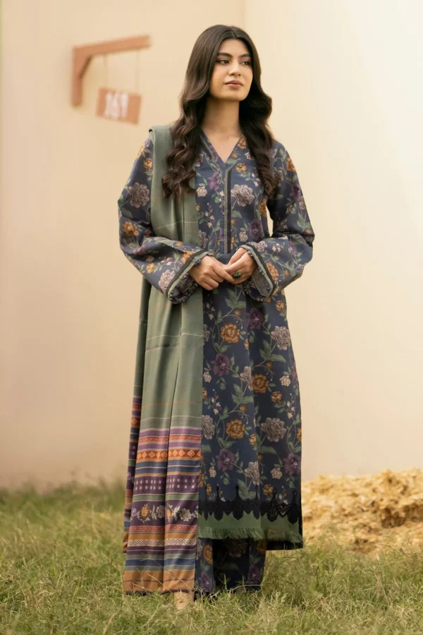 SERA X BAROQUE KHADDAR PRINTED