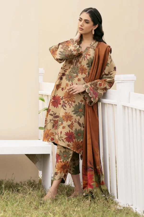 SERA X BAROQUE KHADDAR PRINTED - Image 3